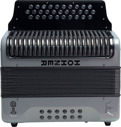 Hohner Corona C-II G/C/F Accordion - Silver Rainbow w/ Gig Bag