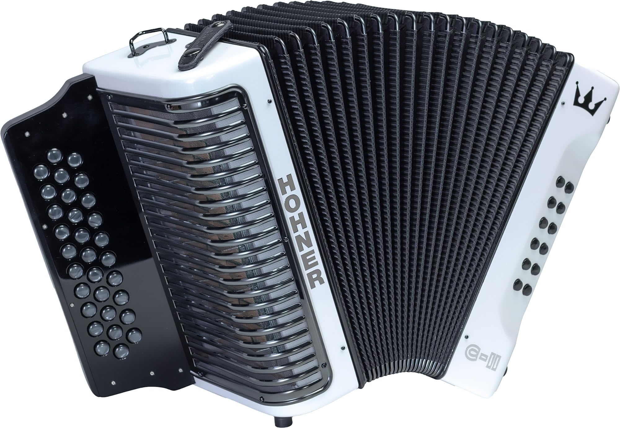Hohner Corona C-II G/C/F Accordion - White Rainbow
