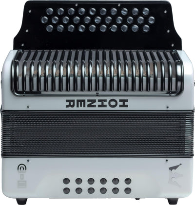 Hohner Corona C-II G/C/F Accordion - White Rainbow