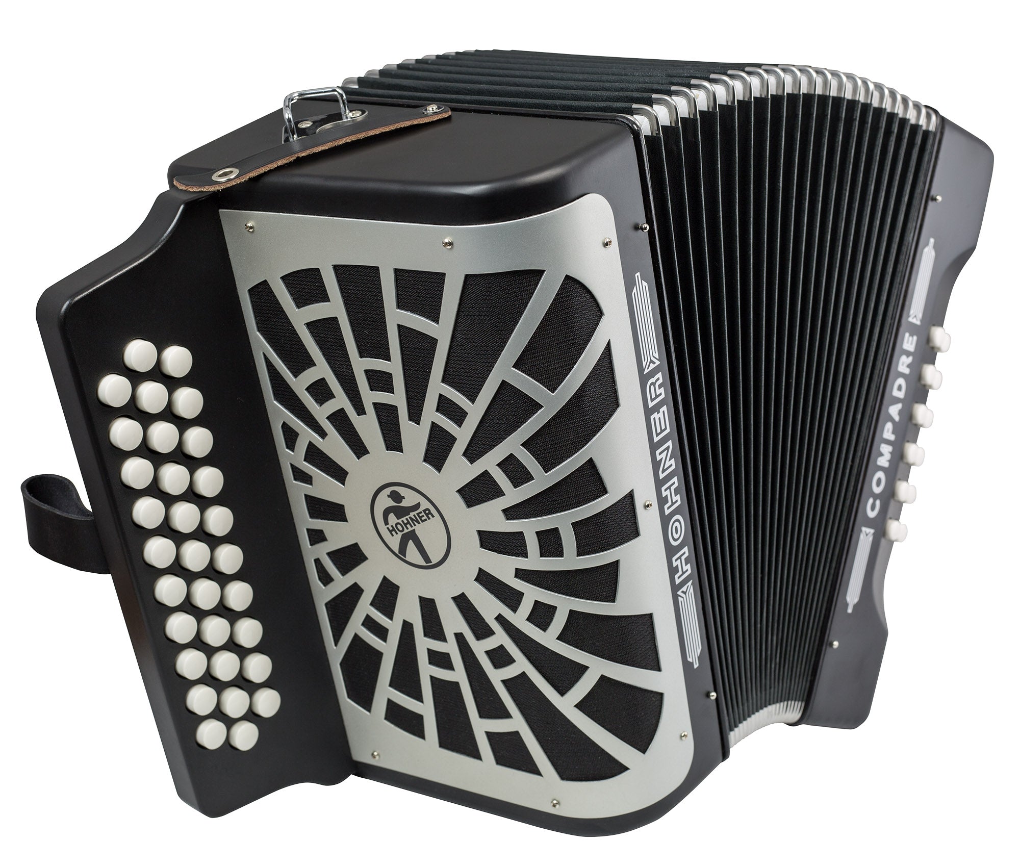 Hohner Compadre EAD 3-Row Diatonic Accordion - Black w/ Hard Case