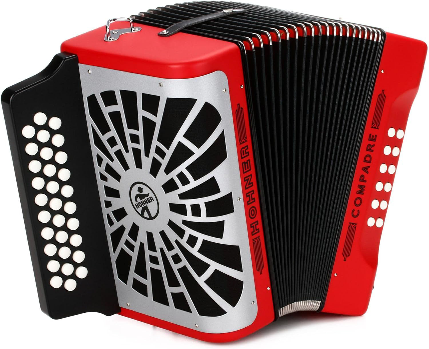 Hohner Compadre E/A/D 3-Row Diatonic Accordion - Red
