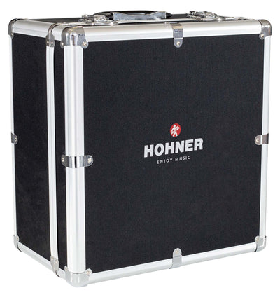 Hohner Compadre FBbEb 3-Row Diatonic Accordion - Orange w/ Hard Case