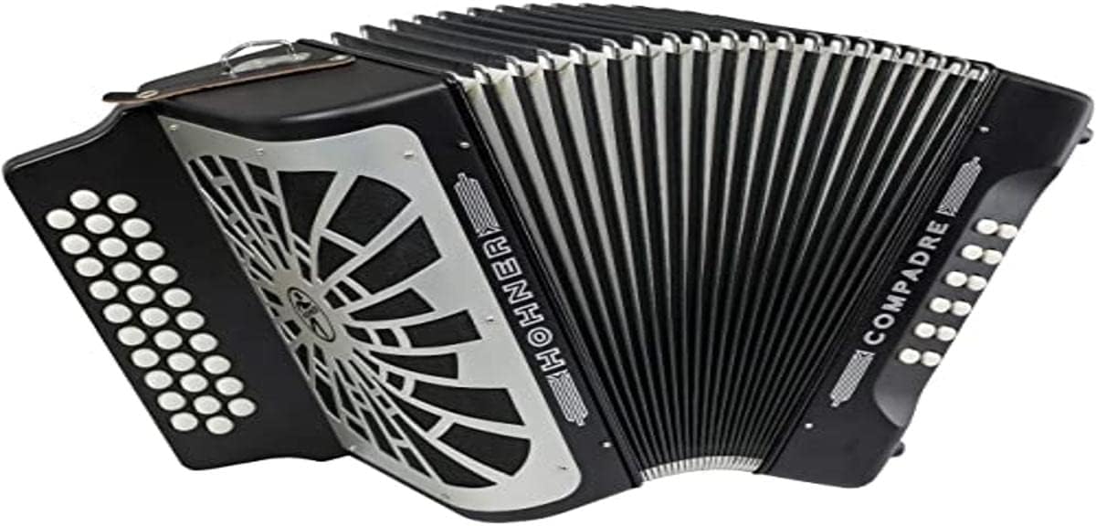 Hohner Compadre GCF 3-Row Diatonic Accordion - Black
