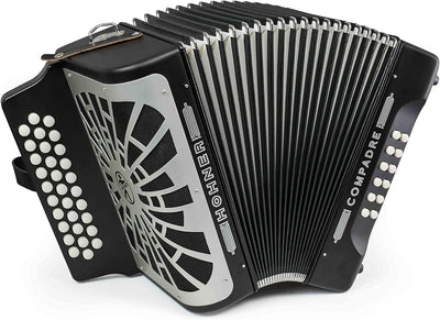 Hohner Compadre GCF 3-Row Diatonic Accordion - Black