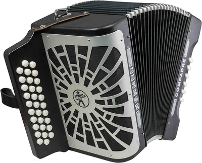 Hohner Compadre GCF 3-Row Diatonic Accordion - Black