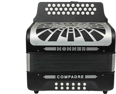 Hohner Compadre GCF 3-Row Diatonic Accordion - Black