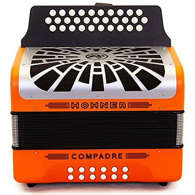 Hohner Compadre GCF 3-Row Diatonic Accordion with Gig Bag - Orange