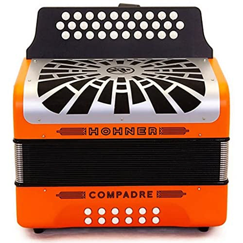Hohner Compadre GCF 3-Row Diatonic Accordion with Gig Bag - Orange