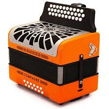 Hohner Compadre GCF 3-Row Diatonic Accordion with Gig Bag - Orange