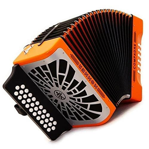 Hohner Compadre GCF 3-Row Diatonic Accordion with Gig Bag - Orange