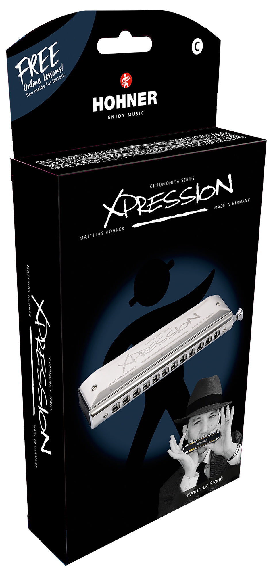 Hohner Xpression Chromatic Harmonica - Key of C w/ Key Stickers