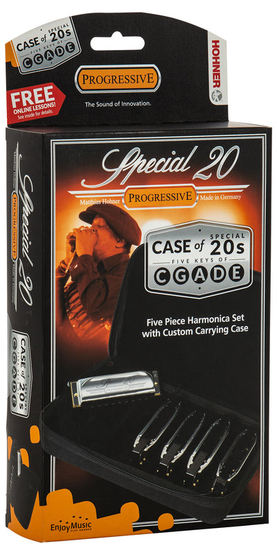 Hohner Special 20 Harmonica - Keys of G, A, C, D, E w/ Zip Pouch