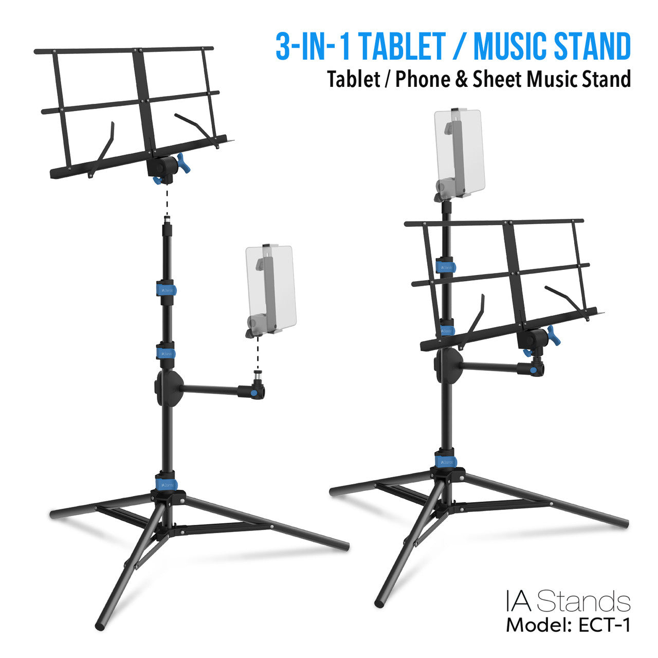 IA Stands ECT1 Folding Music Stand for Sheet Music
