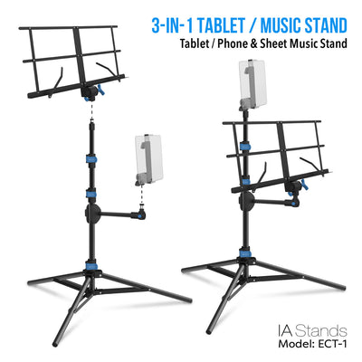 IA Stands ECT1 Folding Music Stand for Sheet Music