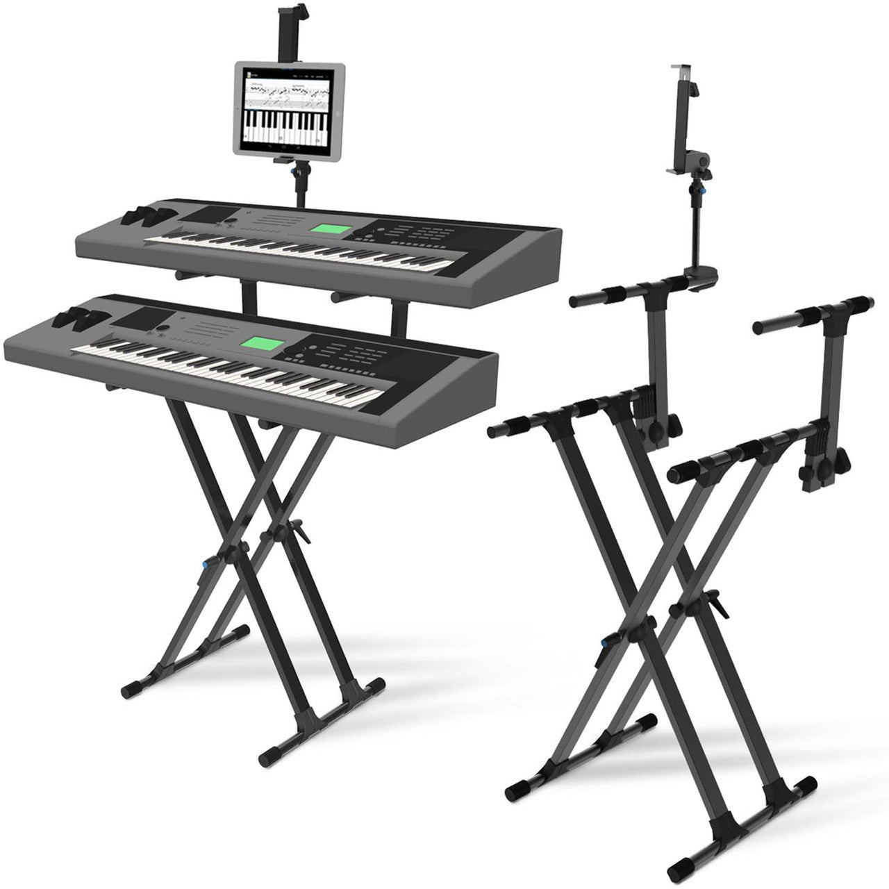 IA Stands ECT12 Two-Tier Double Keyboard Stand