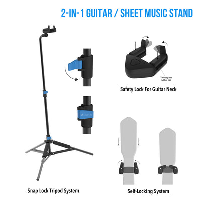 IA Stands ECT7 Multi-Purpose Guitar and Sheet Music Stand