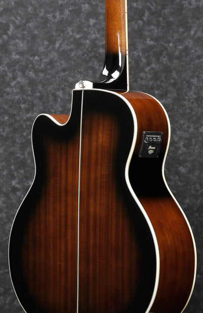 Ibanez AEB10E Acoustic-Electric Bass Guitar - Dark Violin Sunburst w/ Gig Bag