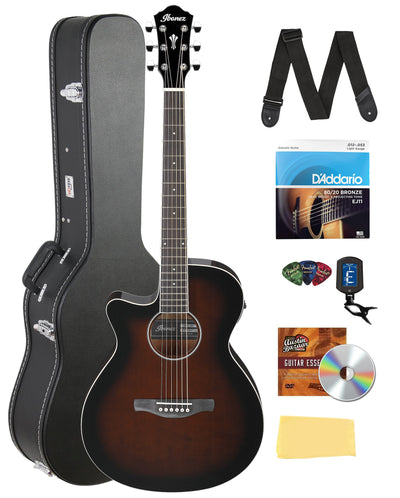Ibanez AEG7L Acoustic-Electric Guitar Left-Handed - Dark Violin Sunburst w/ Case