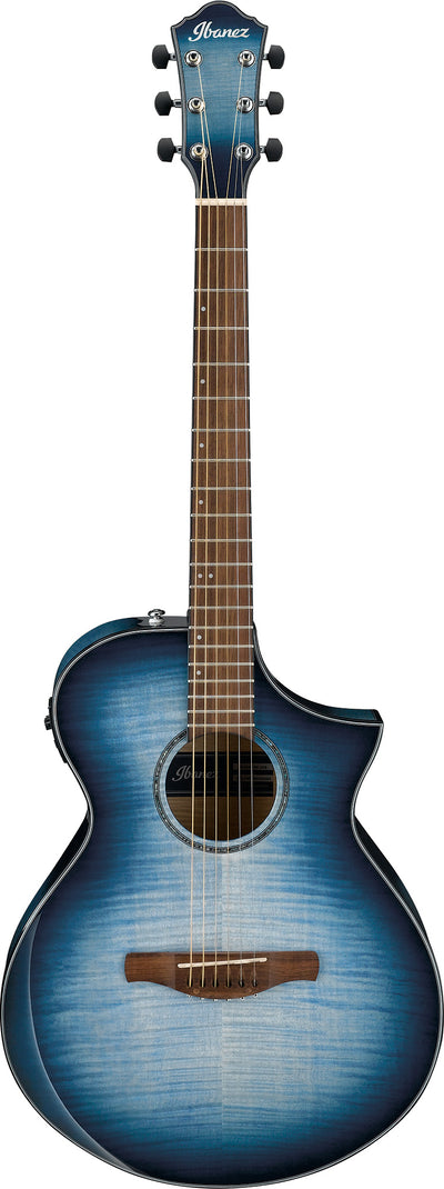 Ibanez AEWC400 Acoustic-Electric Guitar - Indigo Blue Burst High Gloss