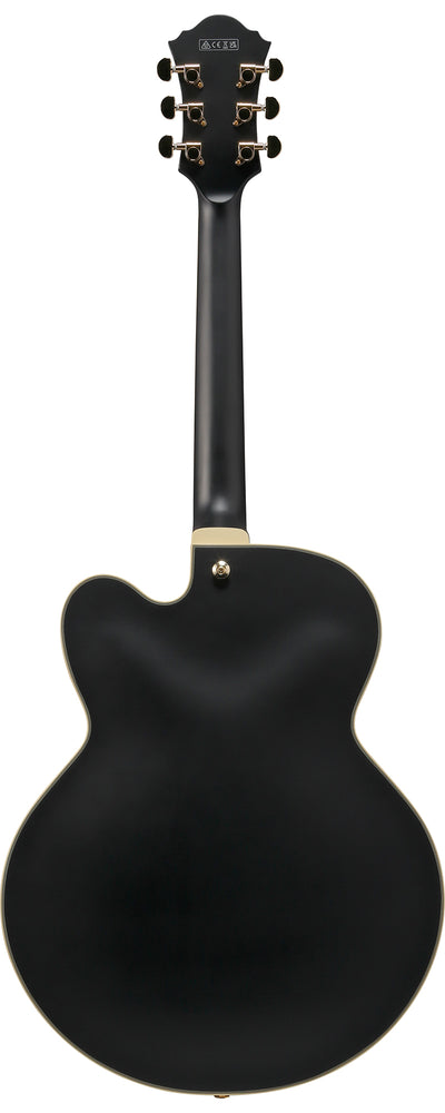 Ibanez AF75G AF Artcore Hollow Body Electric Guitar - Black Flat w/ Gig Bag