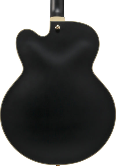 Ibanez AF75G AF Artcore Hollow Body Electric Guitar - Black Flat w/ Gig Bag