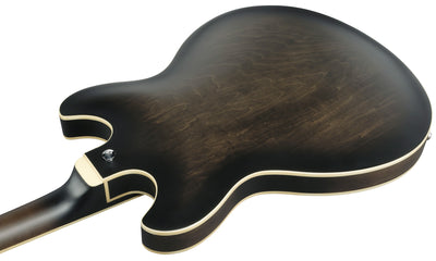 Ibanez AS53 AS Artcore Hollow Body Electric Guitar - Transparent Black Flat