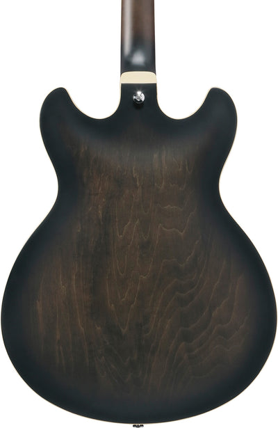Ibanez AS53 AS Artcore Hollow Body Electric Guitar - Transparent Black Flat w/ Gig Bag