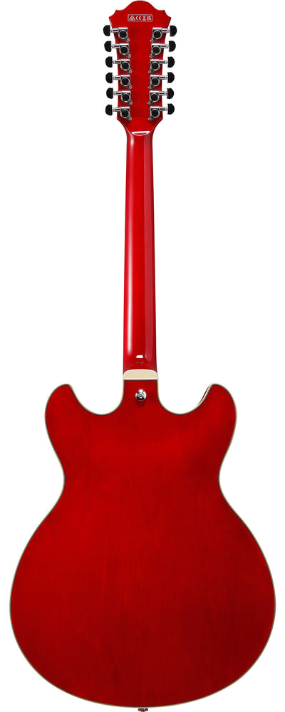 Ibanez AS7312 AS Artcore 12-String Hollow Body Electric Guitar - Transparent Cherry Red w/ Gig Bag
