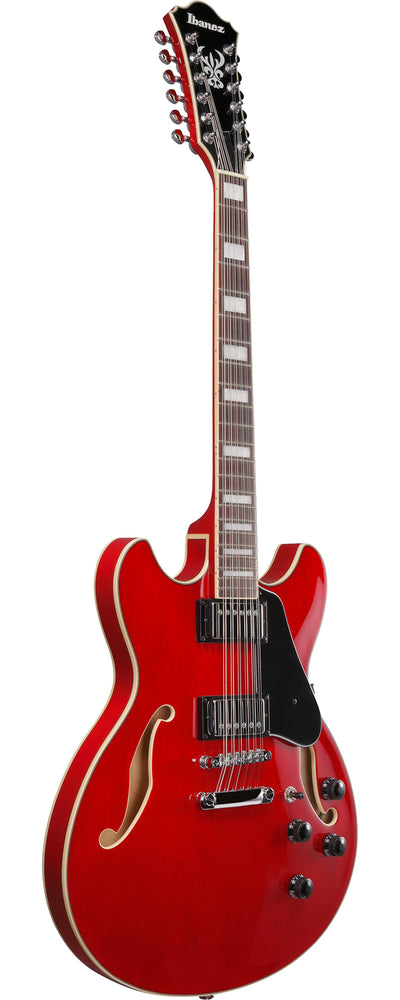 Ibanez AS7312 AS Artcore 12-String Hollow Body Electric Guitar - Transparent Cherry Red w/ Gig Bag