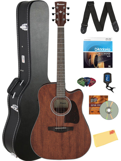 Ibanez AW54CE Artwood Traditional Acoustic-Electric Guitar - Open Pore Natural w/ Case
