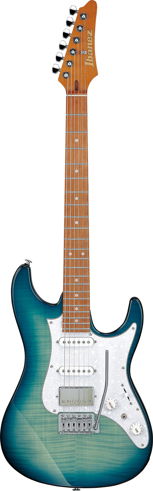 Ibanez AZ22S1F AZ Standard Electric Guitar - Transparent Turquoise Burst