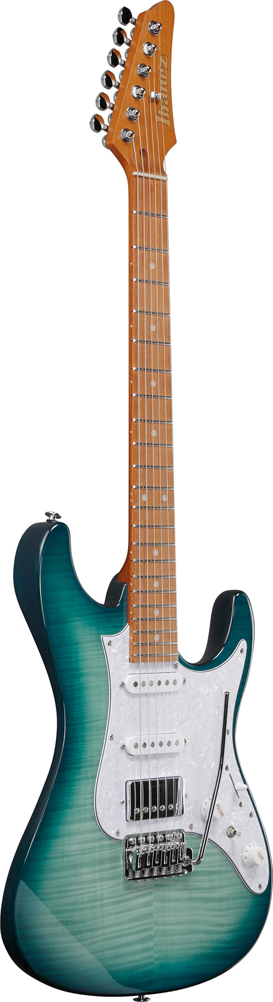 Ibanez AZ22S1F AZ Standard Electric Guitar - Transparent Turquoise Burst w/ Gig Bag