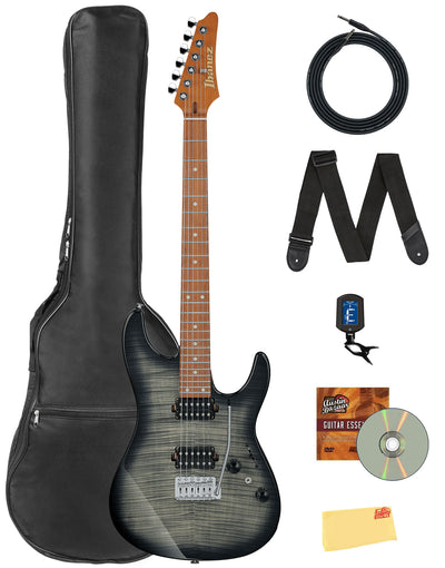 Ibanez AZ22S1F AZ Standard Electric Guitar - Transparent Black Sunburst w/ Gig Bag