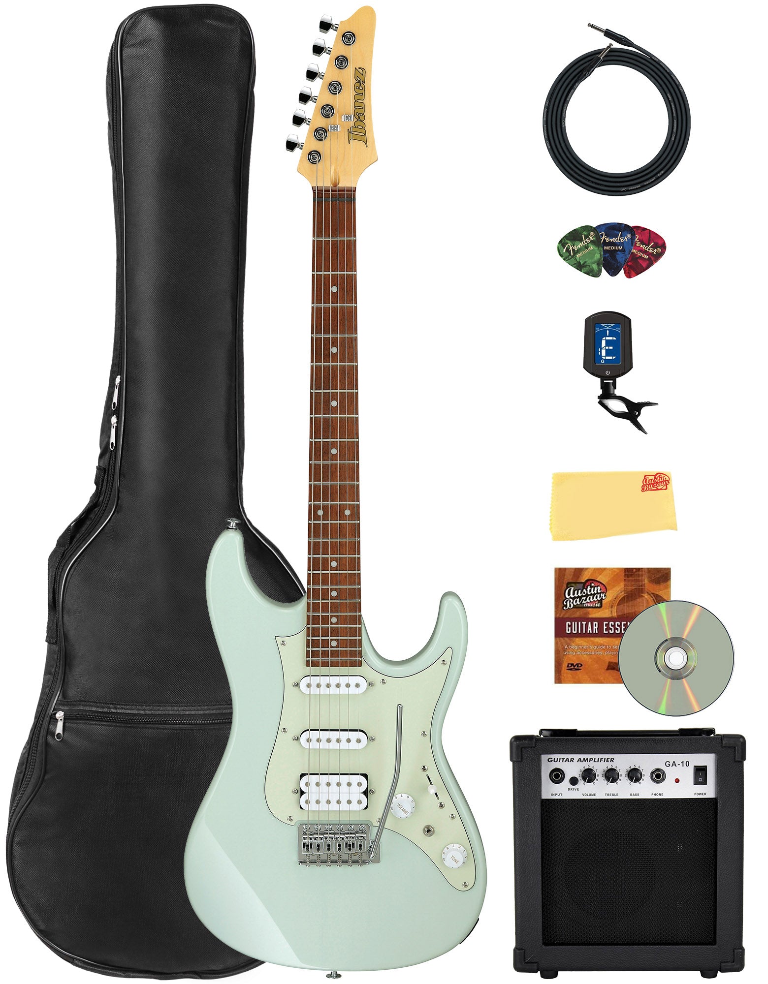 Ibanez AZES40 AZES Standard Electric Guitar - Mint Green w/ Amplifier