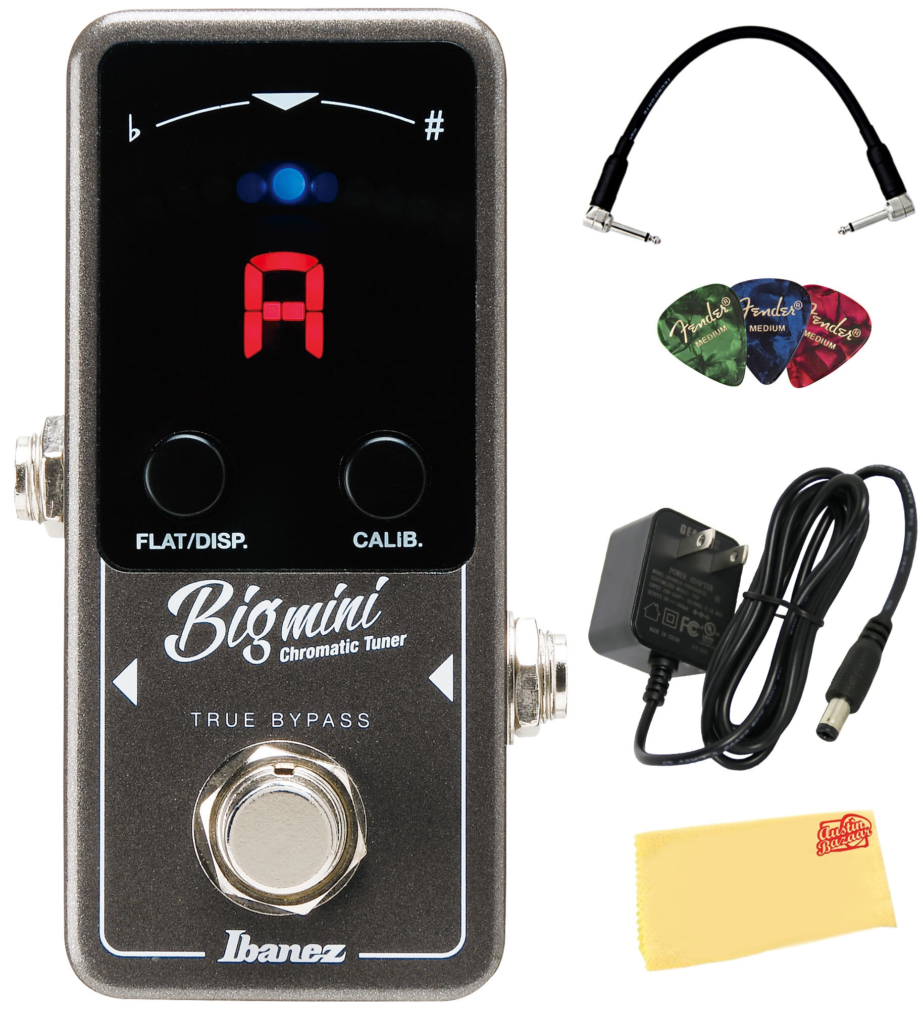 Ibanez BigMini Chromatic Tuner Pedal w/ Power Supply