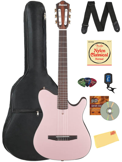 Ibanez FRH10N FRH Nylon String Acoustic-Electric Guitar - Rose Gold Metallic Flat w/ Gig Bag