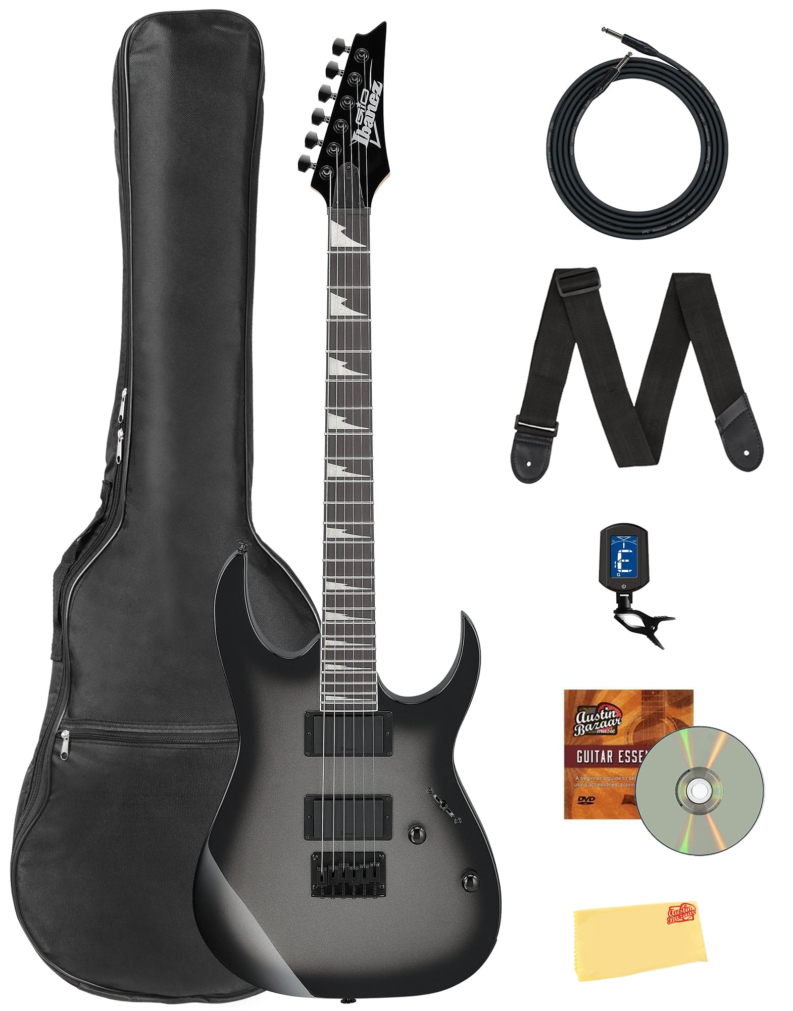 Ibanez GRG121DX RG Gio Electric Guitar - Metallic Gray Sunburst w/ Gig Bag
