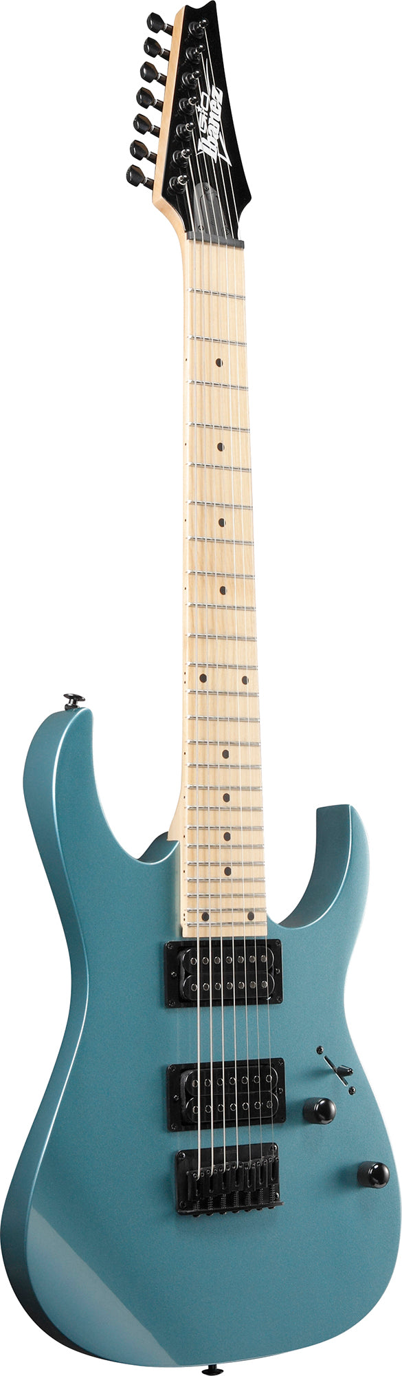 Ibanez GRG7221M RG Gio 7-String Electrc Guitar - Metallic Light Blue w/ Gig Bag