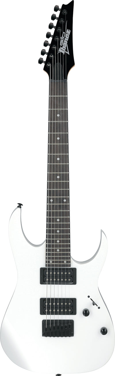 Ibanez GRG7221 RG Gio 7-String Electric Guitar - White w/ Gig Bag