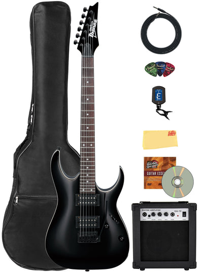 Ibanez GRGA120 RGA Gio Electric Guitar - Black Night w/ Amplifier