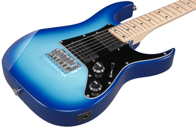 Ibanez GRGM21M RG Gio miKro Short-Scale Electric Guitar - Blue Burst Bundle w/ Gig Bag