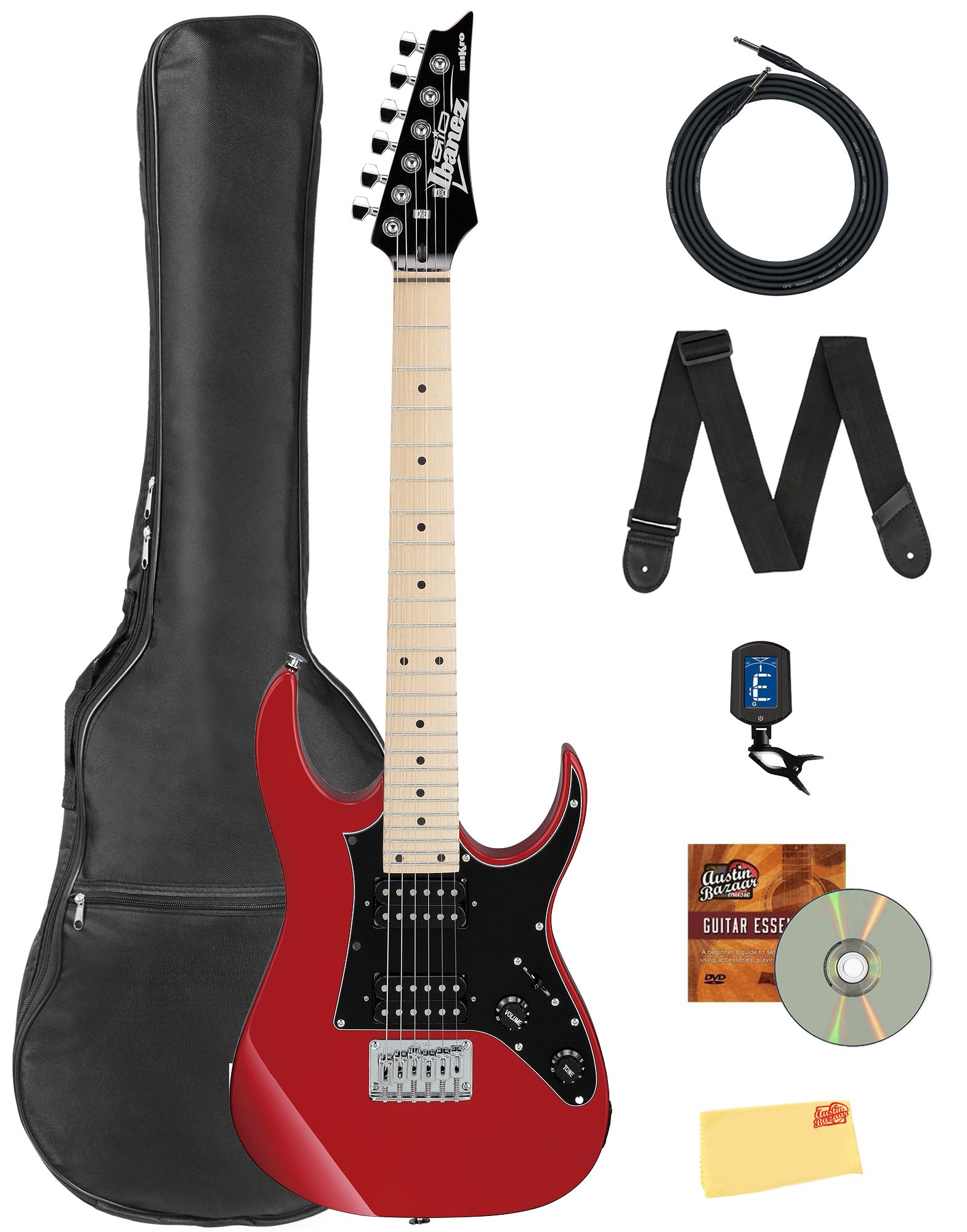 Ibanez GRGM21M RG Gio miKro Short-Scale Electric Guitar - Candy Apple w/ Gig Bag