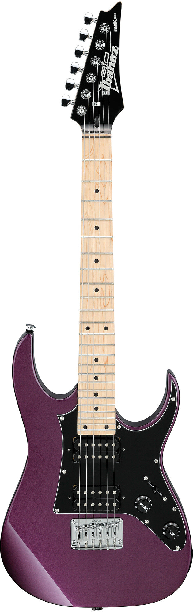 Ibanez GRGM21M RG Gio miKro Short-Scale Electric Guitar - Metallic Purple w/ Amplifier