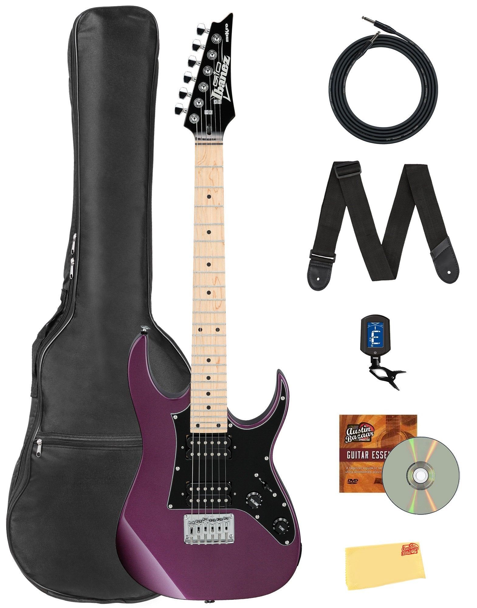 Ibanez GRGM21M RG Gio miKro Short-Scale Electric Guitar - Metallic Purple w/ Gig Bag