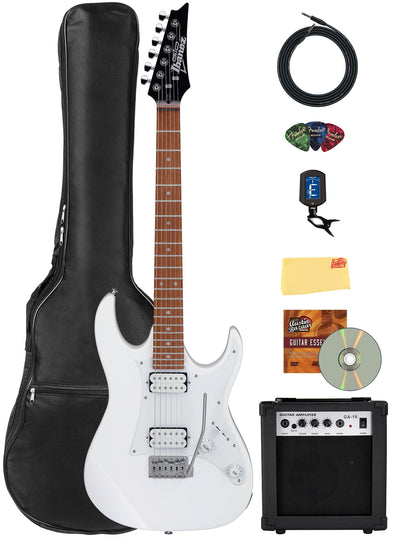Ibanez GRX20W RG Gio Electric Guitar - White w/ Amplifier