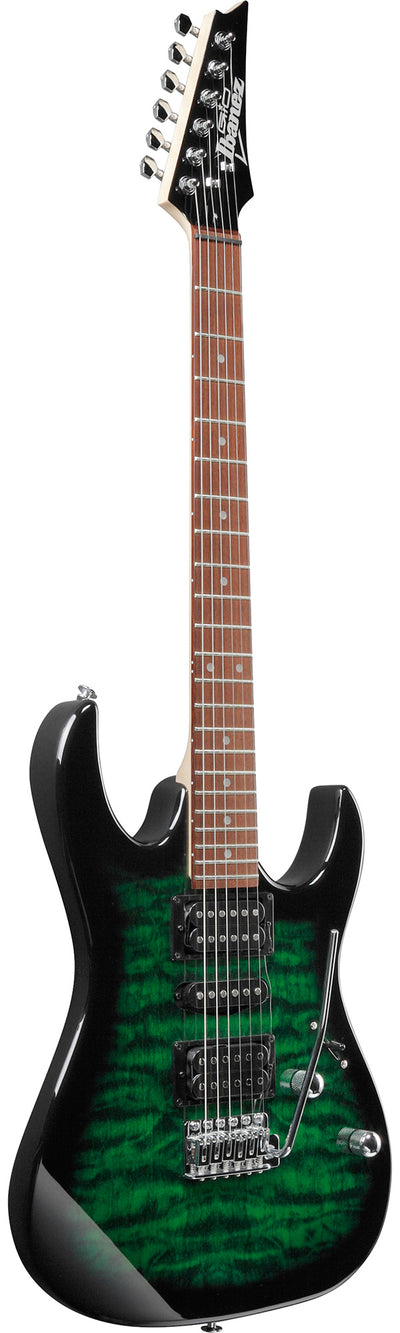 Ibanez GRX70QA RG Gio Electric Guitar - Transparent Emerald Burst