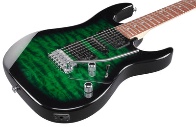 Ibanez GRX70QA RG Gio Electric Guitar - Transparent Emerald Burst