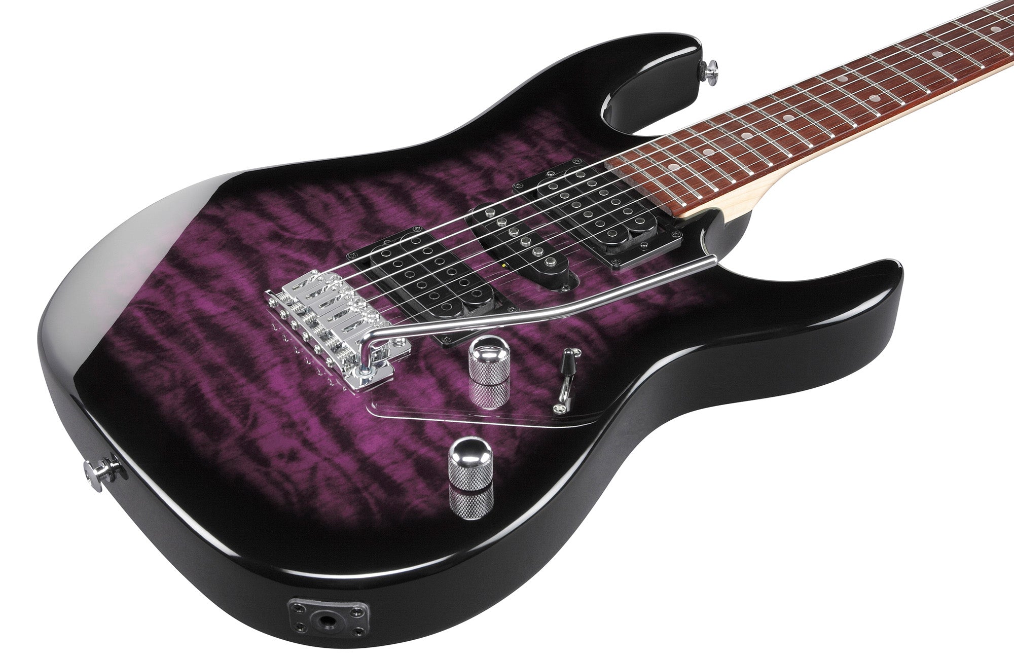 Ibanez GRX70QA RG Gio Electric Guitar - Transparent Violet Sunburst w/ Amplifier
