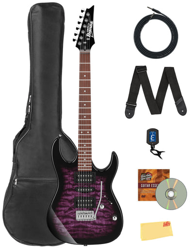 Ibanez GRX70QA RG Gio Electric Guitar - Transparent Violet Sunburst w/ Gig Bag