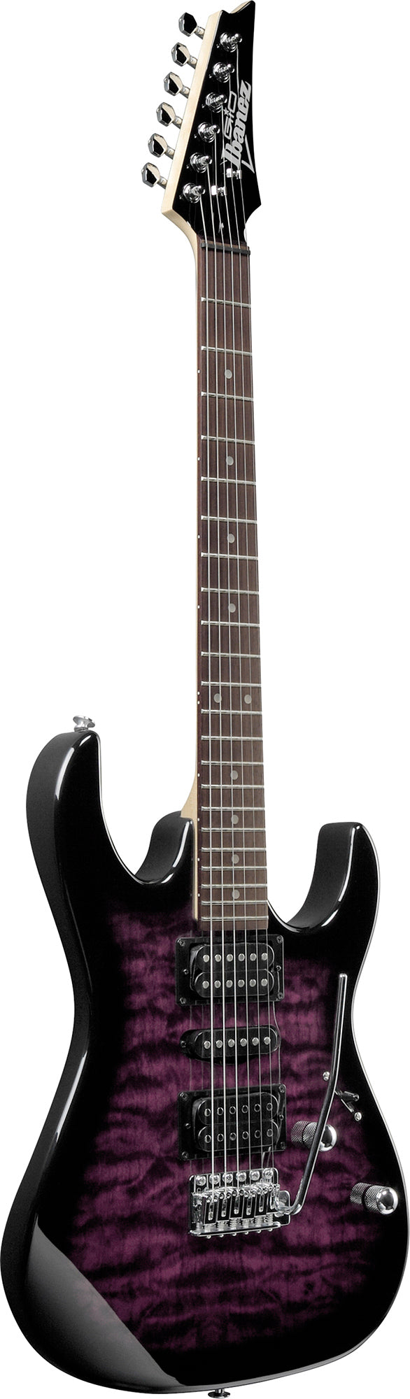 Ibanez GRX70QA RG Gio Electric Guitar - Transparent Violet Sunburst w/ Gig Bag